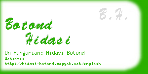 botond hidasi business card